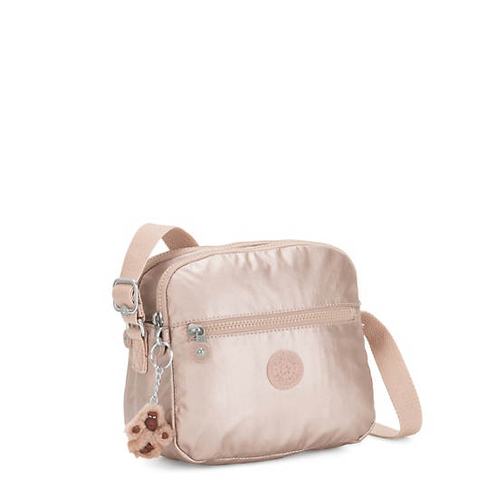 Kipling Keefe Metallic Crossbody Bags Quartz Metallic | CA 1184PJ